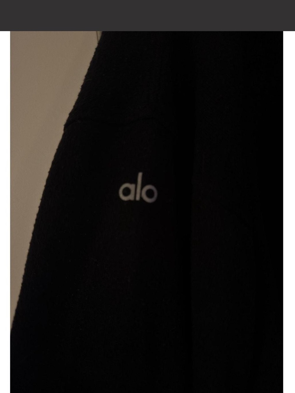 ALO Yoga Black Henley Pullover Cropped Size Small-EUC - Picture 3 of 9